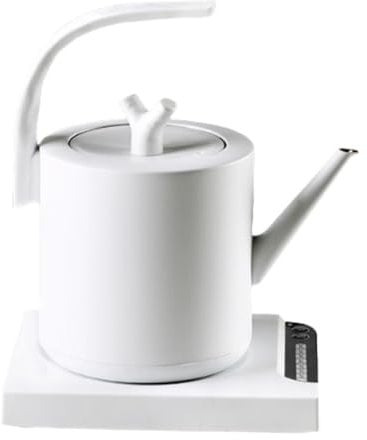 Intelligent Thermostatic Kettle - 1L Stainless Steel Electric Tea and Coffee Kettle, 7 Temperature Adjustment, Rapid Boiling, Anti-dry Burning Protection White