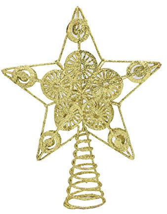 Adorno de estrella para árbol de Navidad, accesorio de decoración para el hogar, cumpleaños, boda, fiesta