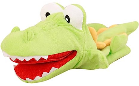 FUNNETOYU Krokodil Handpuppe Aus Pp Baumwolle Alligator Handpuppe Stofftier Spielzeug Für Junge Mädchen Und Erwachsene Zum Spielen Und Lernen