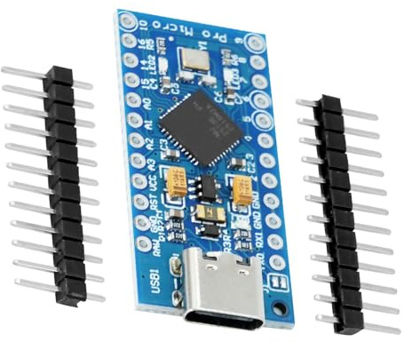 ARCELI Pro Micro Boards mit 32u4 chip Modul, Micro Pro Mini 5V/16MHz EntwicklungBoards Selbst USB Updater Typ-C Schnittstelle Mainboards kompatibel mit Arduino(1 Stück)