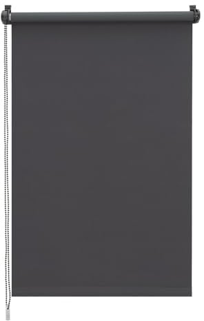 Sekey Verdunklungsrollo ohne Bohren Klemmfix 50 cm breit, Seitenzugrollo Hitzeschutz Sichtschutz und Sonnenschutz Wandmontage Deckenmontage Klemmrollo für Fenster & Tür, 50 x 150cm, Grau