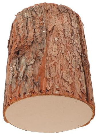 DINHEAROM Base Tronco Albero di Natale Resistente e Leggera in Legno Rustico Texture Realistica e Centrotavola Elegante Come Decorazione Natalizia