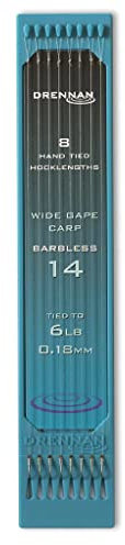 Drennan Hooks to Nylon Plate Length 6 inch Wide Gape Carp Size 14