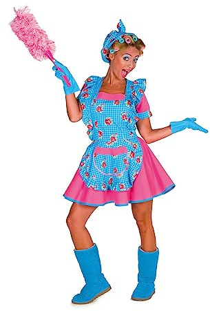 Marco Porta Tussi Putzfrau Kostüm 2-teilig sexy Dienstmädchen Verkleidung Damen Hausmädchen Outfit (40)
