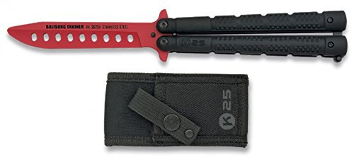 K25 - 36251 – Coltello da Allenamento Rosso, Strumento per Caccia, Pesca, Campeggio, Outdoor, Sopravvivenza e bushcraft