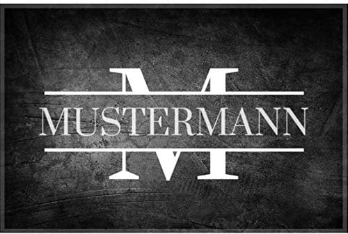 Manutextur Fußmatte mit Namen - Motiv Name - viele Motive - Schmutzfangmatte personalisiert - Größe 50x80 cm - persönliches & individuelles Geschenk