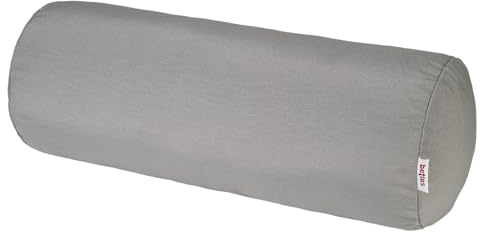 beties „Wunschton“ XL Nackenrollenbezug ca. 25x70 cm Nackenrolle in großer Sortiments- und Größenauswahl – EIN idealer Uni Begleiter Baumwolle (Silber)