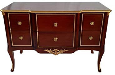 Antik königliche Louis XIV. Louises Barock Rokoko Stilmöbel Kommode Sideboard Kommodenschrank Sideboardschrank Farbe: Nussfarben Breite135