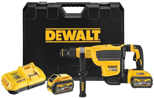 DEWALT DCH614X2-QW - Martillo Electroneumático sin escobillas XR FLEXVOLT 54V SDS-Max 6kg 45mm 10,5J,2 baterías y maletín