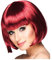 PAPSTAR NEU Perücke Damen Foxy Bob, Pagenkopf mit Pony, Cabaret, Bordeaux - mit Haarnetzt