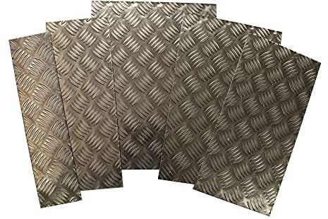 Chequer Treadplate Aluminium 5 Bar Chequer Plate (2.0mm x 150x125mm)