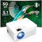 Proyector WiFi, 9000 Lúmenes Proyector Portátil WiFi [Pantalla de Proyector Incluida], Full HD Soporte 1080P Mini Proyector WiFi Proyector LED Cine En Casa para Smartphone HDMI USB AV