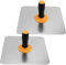 SEUNMUK 2 PCS 12 x 12 Inches Drywall Hawk, Aluminium Plastering Hawk, Mortar Board Holder with Soft Grip Handle, Masonry Hawk for Cement, Mortar, Drywall