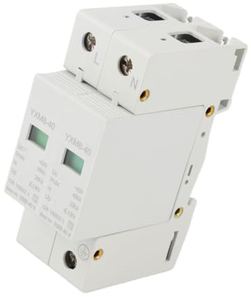 Akozon Dispositif de parafoudre 2P 40KA, protection contre les surtensions 220V basse tension pour la foudre DC 420V 40KA din+parafoudre d