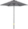 Outsunny 2m Garden Parasol Umbrella, Outdoor Sun Shade with 6 Sturdy Ribs for Balcony, Bench, Garden, Dark Grey