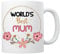 EnvyFone Mummy Mug - World's Best Mum - Gift for Mum - Floral - Novelty Tea Coffee Ceramic Mothers Day Birthday Cup