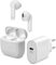 SBS KIT AURICULARES INALAMBRICOS CON BASE DE CARGA + CARGADOR PARED USB C