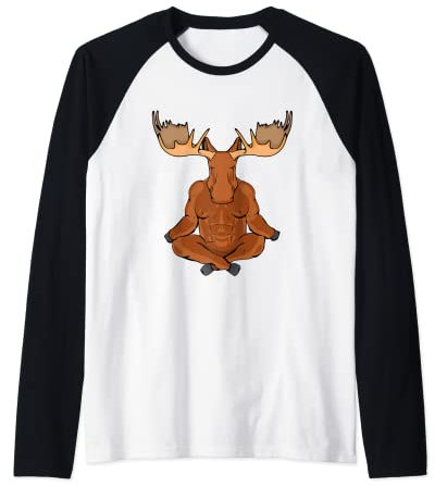 Elch Yoga-Liebhaber Frauen Meditation Elch Raglan