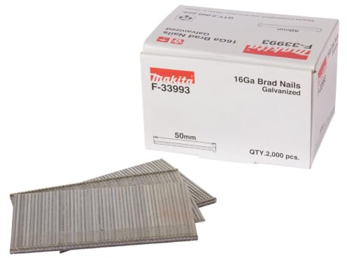 Makita Straight 16 Gauge Finishing Brad Nails 50mm Pack of 2000