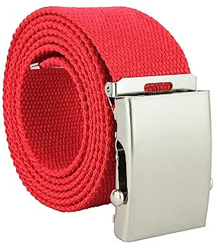 UPGRADE 3STYLE Cintura con fibbia scorrevole tipo militare (BIANCO ROSSO 1)