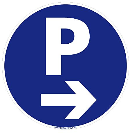 Panneau de signalisation en flamand PVC 1mm. Signalisation flamande disponible en plusieurs tailles - Diamètre 170 mm - Parking flèche à droite -