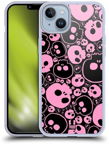 Head Case Designs Rosa Teschi Jazz Custodia in Gel [Protezione di Grado Militare] Compatibile con Apple iPhone 14 Plus E Compatibile con MagSafe