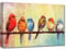 LZIMU Vogel Leinwand Kunstdrucke großes buntes Kolibris und Blumenzweig Wandbild abstraktes Aquarell Vögel Poster für Heimdekoration (Vogel,(30.00 x 45.00 cms))