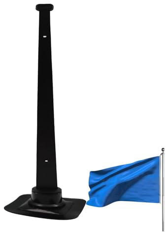 Support de mât de drapeau pour rail de bateau, support de drapeau de sécurité coupe-vent pour kayaks - Accessoires de kayak, pièces de bateau pneumatique pour kayak, marine, noir, facile à