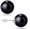 Natürlicher schwarzer Achat Ohrringe für Frauen, Edelstein Post Ohrstecker, 8mm handgemachte natürliche Stein Ohrringe Ohrstecker für Mädchen (Schwarzer Achat)