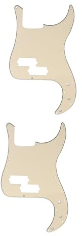 Toyvian 2stücke Pickguard Für P-bass Kratzplatte Beige Schützt Und Dekoriert Bass Anti-kratzer-schutz Passend Für -gitarre