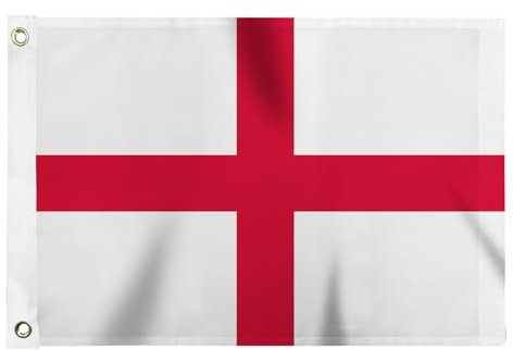 Flagolden England-Flagge, 30,5 x 45,7 cm, für Boot, lebendige Farben, kleine englische Flaggen mit 2 Messingösen, nautischer Outdoor-Stil