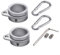 Fahnenmast-Ringe, Anti-Wickel-Fahnenmast-Clips, schwenkbar, keine Aluminiumlegierung, 360° drehbare Fahnenmast-Montageringe