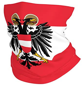 Damen Herren Gesichtsdekoration Österreichische Flagge Halstuch Mikrofaser Nackenwärmer Bequem Kopfbedeckung Stirnband Für Ski Motorradfahren Sportarten