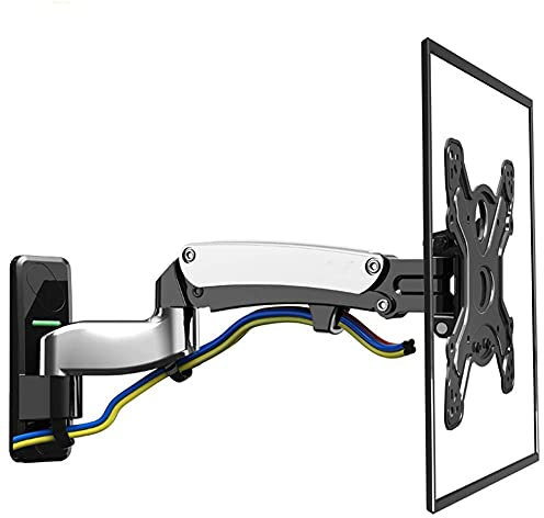 CAMEKIGZ TV-Halterung, stabile, voll bewegliche Wandhalterung für TV-Monitore für 40-50 Zoll LCD-LED-Flachbildschirme mit Einer Tragkraft von 8 bis 16 kg (Silber, Doppelverlängerung)