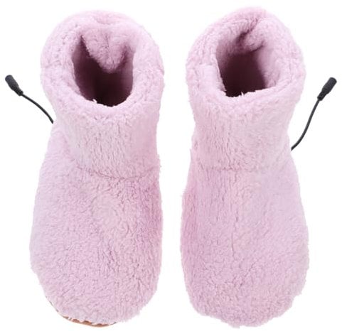 AUTSUPPL Usb Elektrische Fußwärmer Hausschuhe Plüsch Warmeschuhe Frauen Pink Usb Beheizte Pantoffeln Für Büro Und Zuhause