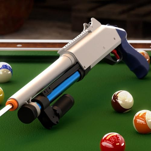 Billardpistole, Pool-Stick-Pistolengewehr, hochpräzise Schüsse, langlebiges Metalldesign, Gewehr-Pool-Queue für Wettkampf- oder Freizeit-Billard
