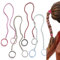 HJZHII 4 Stück Elastische Haargummis Mit Pferdeschwanz,65cm Rip Tie Hair Ties,Schonende Scrunchies Wickel Haargummis Mädchen Haargummi Damen Spiral Pferdeschwanzhalter Geflochtene Für Schwimmen Sports