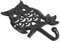 Lurrose Crochet En Fonte Porte Vetement Porte Manteau Patère Murale Ceitre Tenture Murale Cintres Décoration Murale Hibou En Métal Crochets Décoratifs En Fer Décor De Hibou Black Le Fer