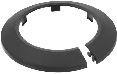 sourcing map Escutcheon Plate, 1Pcs 75mm - Fit 2.87 Outer Diameter Split Pipe Flange Water Pipe Cover Collar Decoration, PP Plastic Plumbing Cover Plates (Black)