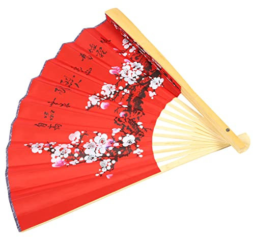 Vaguelly Chinese Style Hanging Fan for Home Wall Decor Folding Fan Wall Pendant Oriental Design Large Photography Prop for Hanging Decorations