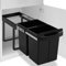 LSyySy Kitchen Cupboard Pull-Out Dustbin - 48L Dual Compartment Waste Sorting Bin, Easy Assembly, Quality ABS & Plastic