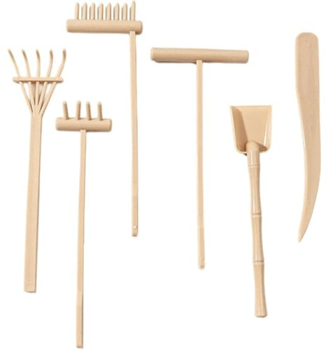 Ppmter Lot De 6 Mini Râteaux De Jardin Zen, Outils De Jardinage Zen À Faire Soi-même pour Le Bureau, Accessoires De Jardinage pour Méditation, Décoration Feng Shui
