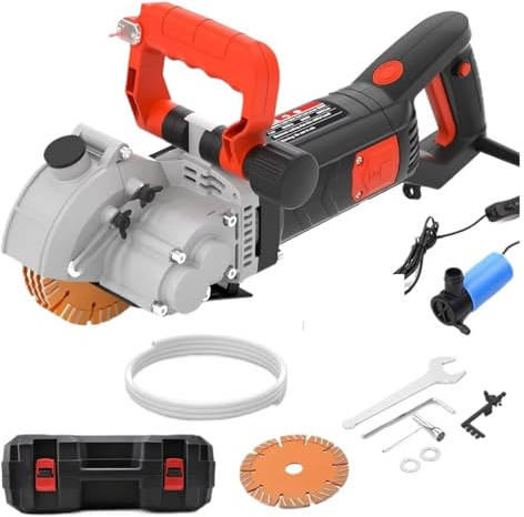 Machine À Rainurer Les Murs 4,8 KW 6200 Tr/min, Coupe-briques Et Rainureuse Électrique Sans Joint, Lame De Scie Circulaire 133 Mm Coupe Sans Effort Pour Divers MatéRiaux