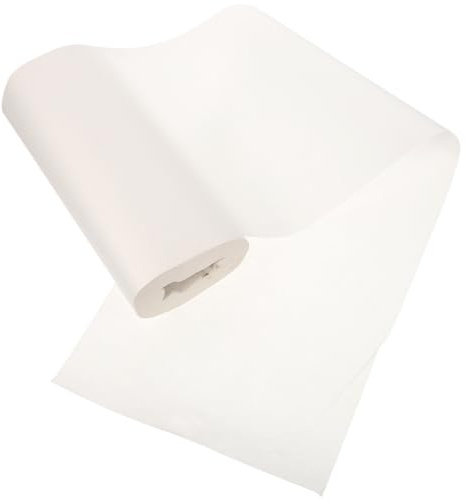 POPETPOP 1 Roll of White Wrapping Paper 30cm X 50m, Easy to Cut Thick Craft Packing Paper for DIY Projects and Wrapping