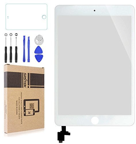 SRJTEK Ersatz-Display für iPad Mini 3, Touchscreen-Digitizer A1599, A1600, Ersatzteile mit IC-Chip und Kamerahalterung