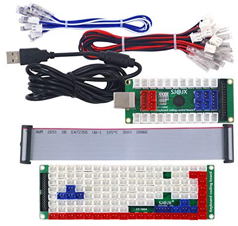 SJ@JX Development Keyboard Encoder Board Game Controller DIY LED Keyboard Development Board Media Music USB Encoder 88 Keys Arcade DIY Kit