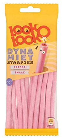 Bonbons à la fraise | Look-O-Look | Dynamite bars Strawberry | Poids total 110 grammes