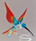 Orchideenstab, Kolibri (transp./hellblau-gelb-rot) Normale Ausführung