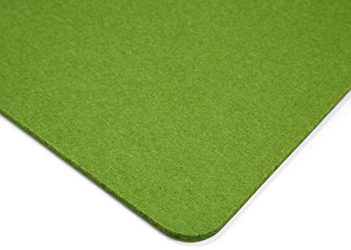 Filz-Sitzauflage für Stühle, quadratisches Sitzkissen aus 100% Wollfilz mit runden Ecken, auch als dekoratives Tischset geeignet, 33 cm x 33 cm (Wiese)