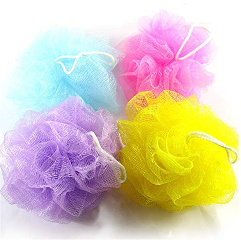 PULABO 10 Pcs Bain Douche Corps Bouffée Éponge Maille Boule Couleur Alimentaire Durable Et Utile haute qualité